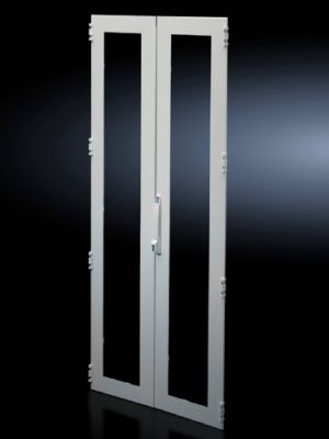 Sheet steel glazed door, vertically divided for TS 8