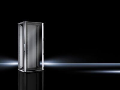 Network/server enclosure TS IT with glazed door, IP 55, with 482.6 mm (19") mounting frame