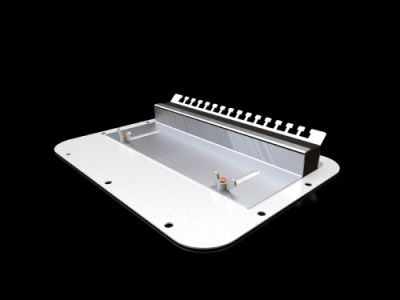 Gland plate with elastic cable clamp strip, for AX
