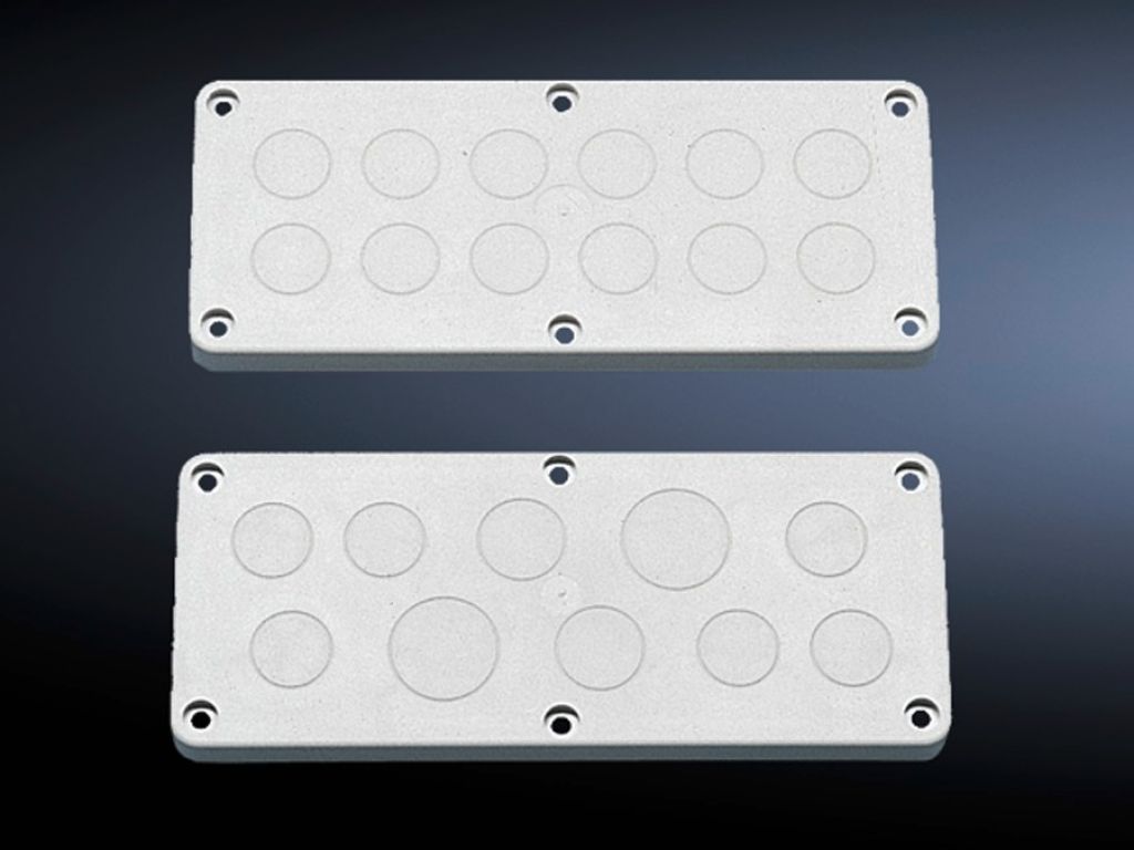 Plastic cable gland plates with PG knockouts