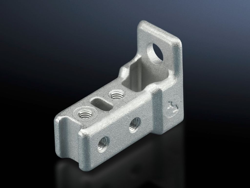 Frame connector piece for TS punched rail 17 x 17 mm