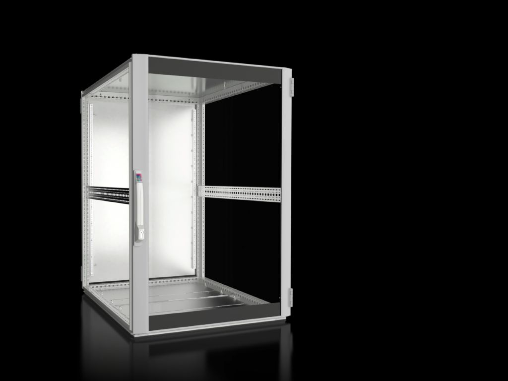 网络/服务器机柜 TS IT 带玻璃门，防护等级 IP 55，空柜体