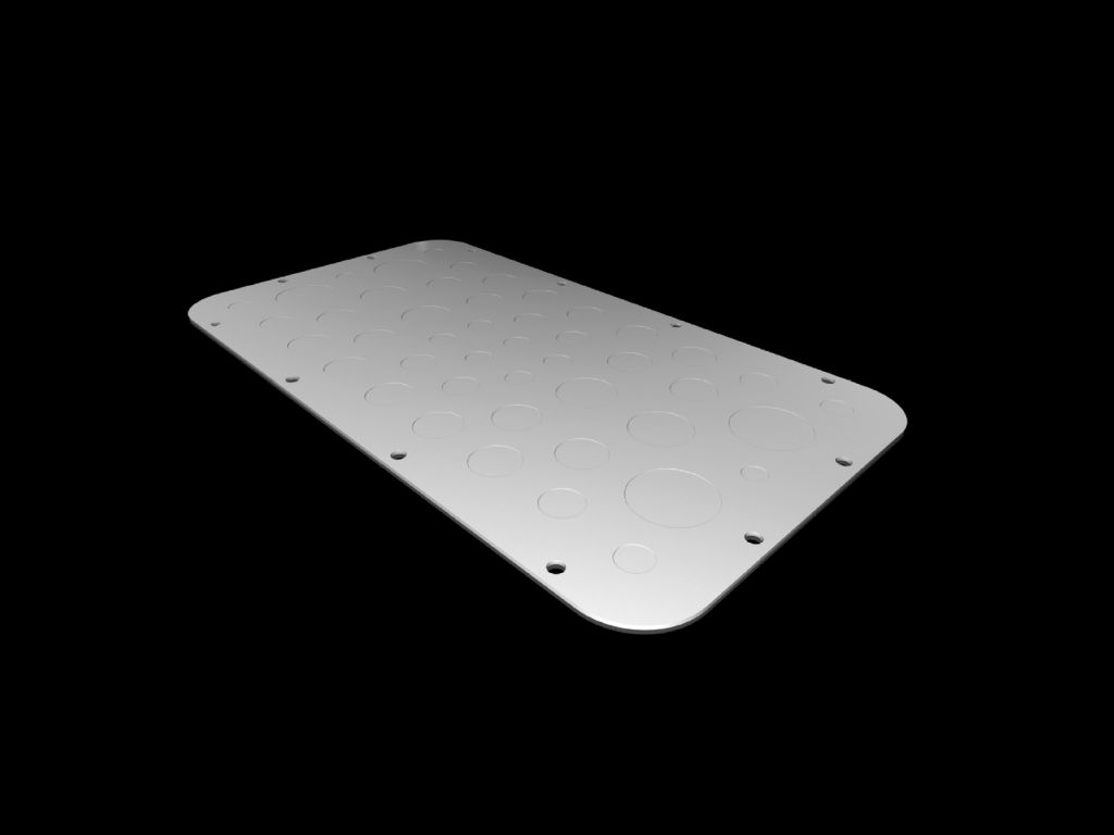 Metal gland plate with metric knockouts, for AX