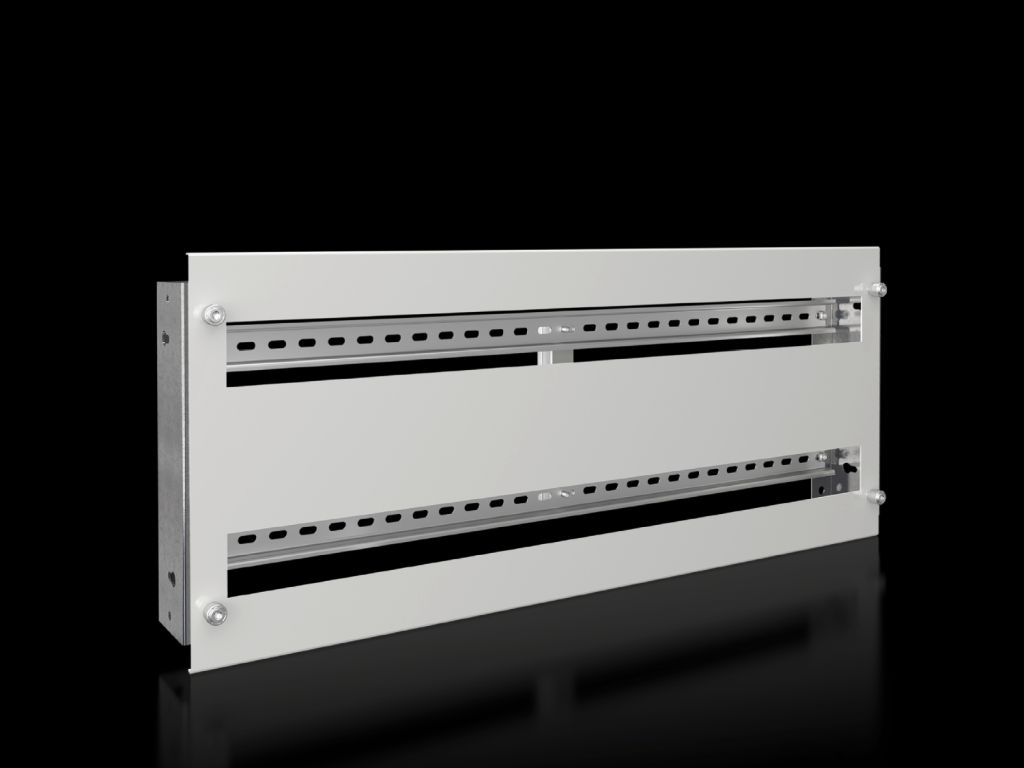 Support frame for DIN rail-mounted devices