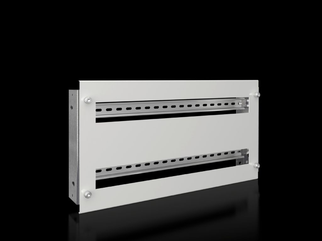 Support frame for DIN rail-mounted devices