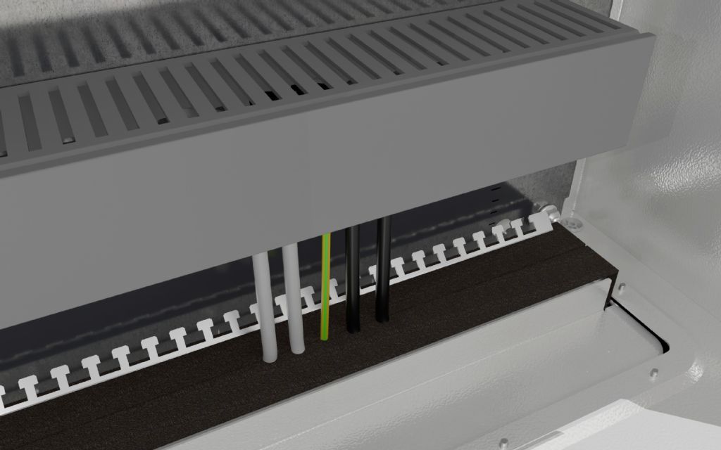Placa de entrada de cables de dos piezas con perfil de estanqueidad elástico para AX