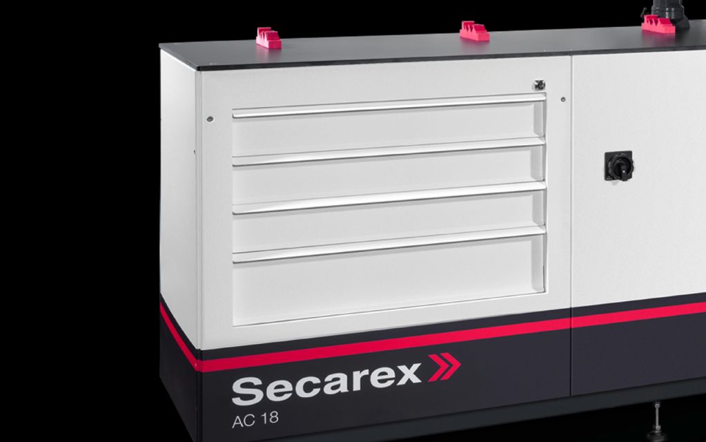 Sistema de gavetas para Secarex AC 18