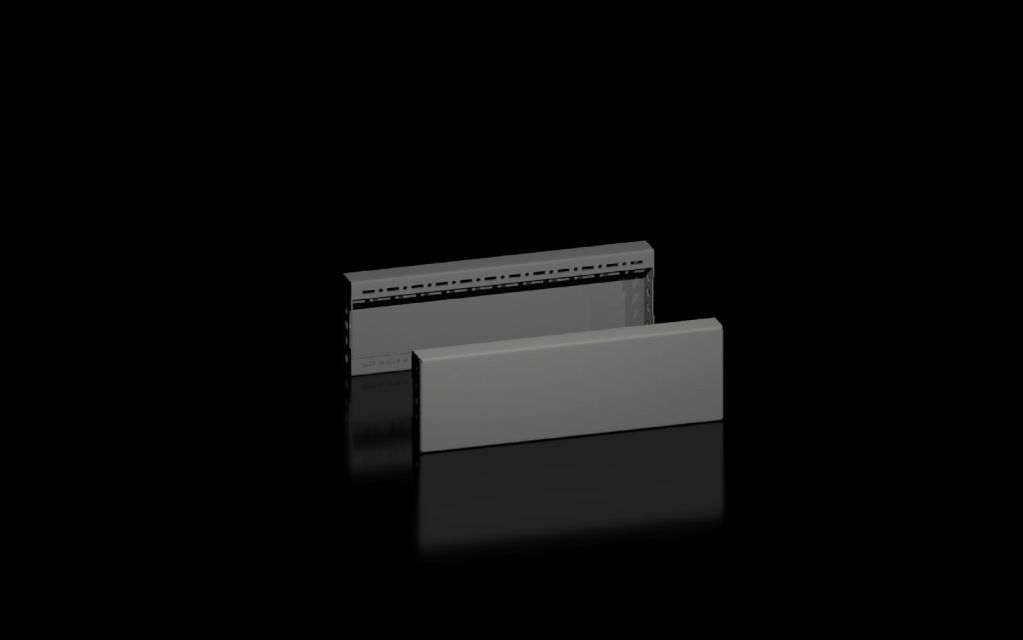 Base/plinth trim panels, side for base/plinth system VX, sheet steel, new version
