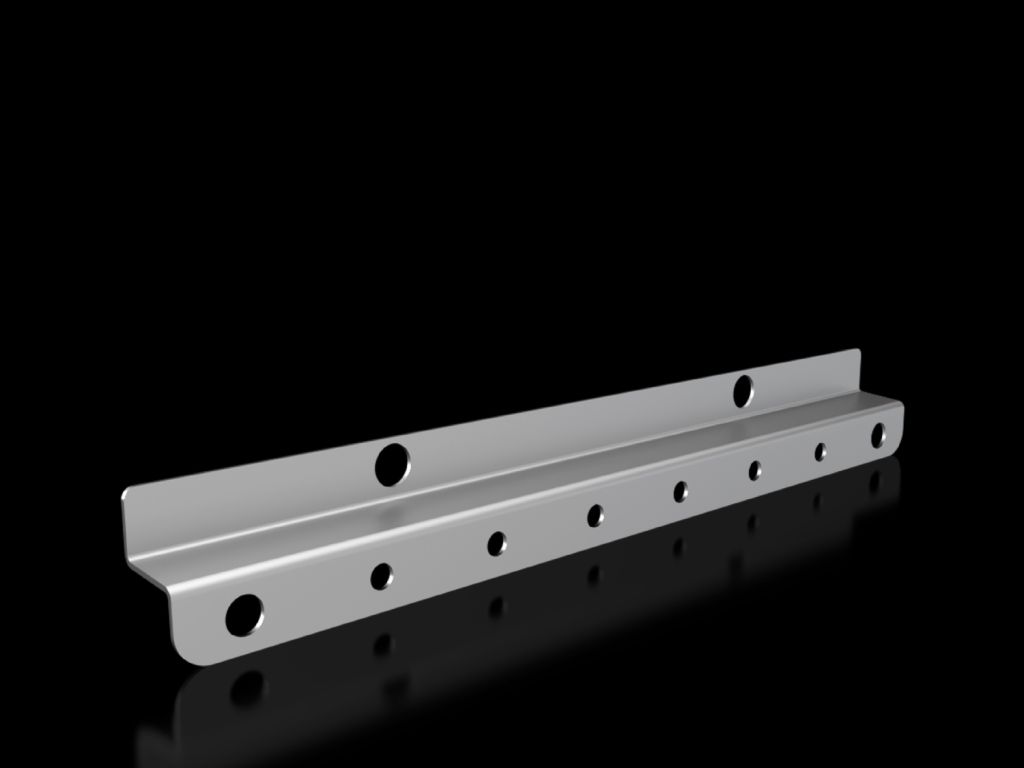 Perforated mounting strip for partial door