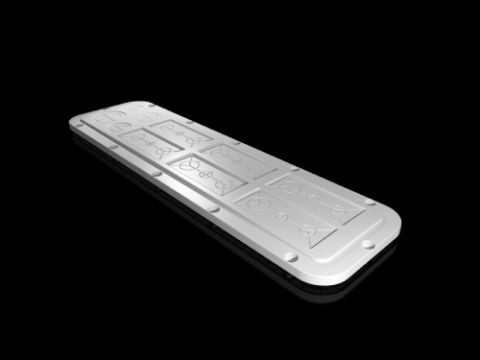 2564200 - Placa de entrada de cables plástica modular con pretaladros métricos, para AX