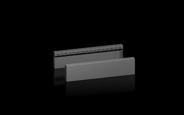 VX Base/plinth trim panel, side H:100 mm, for D:600 mm, sheet steel, RAL 9005