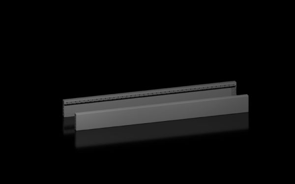 VX Base/plinth trim panel, side H:100 mm, for D:1200 mm, sheet steel, RAL 9005