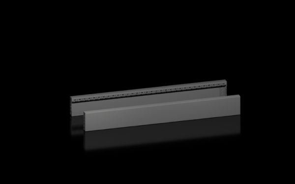VX Base/plinth trim panel, side H:100 mm, for D:1000 mm, sheet steel, RAL 9005
