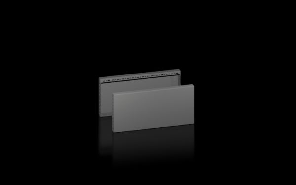 VX Base/plinth trim panel, side H:200 mm, for D:600 mm, sheet steel, RAL 9005