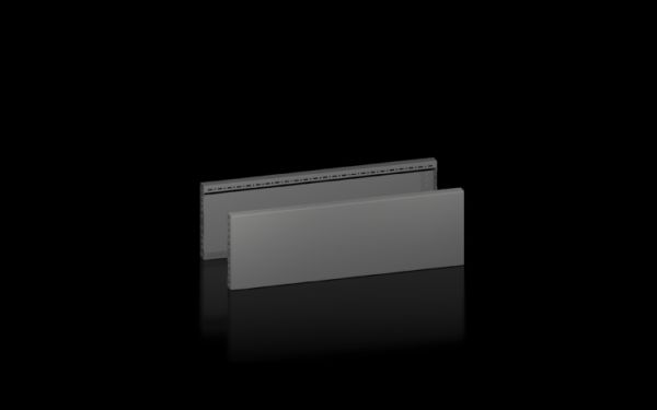 VX Base/plinth trim panel, side H:200 mm, for D:800 mm, sheet steel, RAL 9005