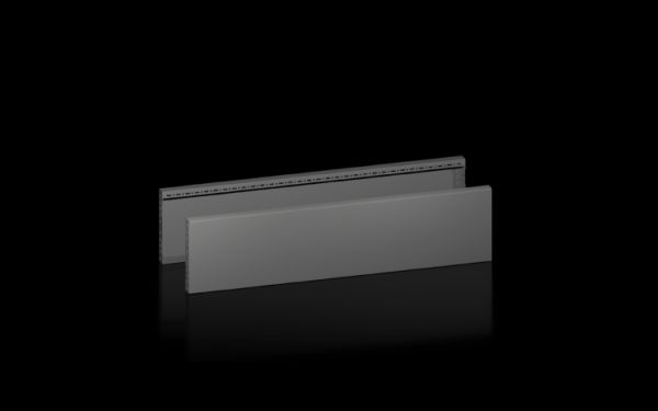 VX Base/plinth trim panel, side H:200 mm, for D:1000 mm, sheet steel, RAL 9005